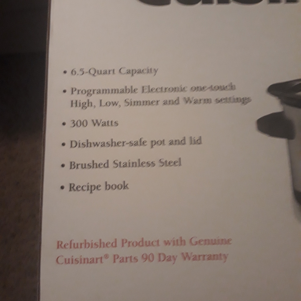 Cuisinart 6.5 QT Programmable Slow Cooker, Stainle - Picture 2 of 2